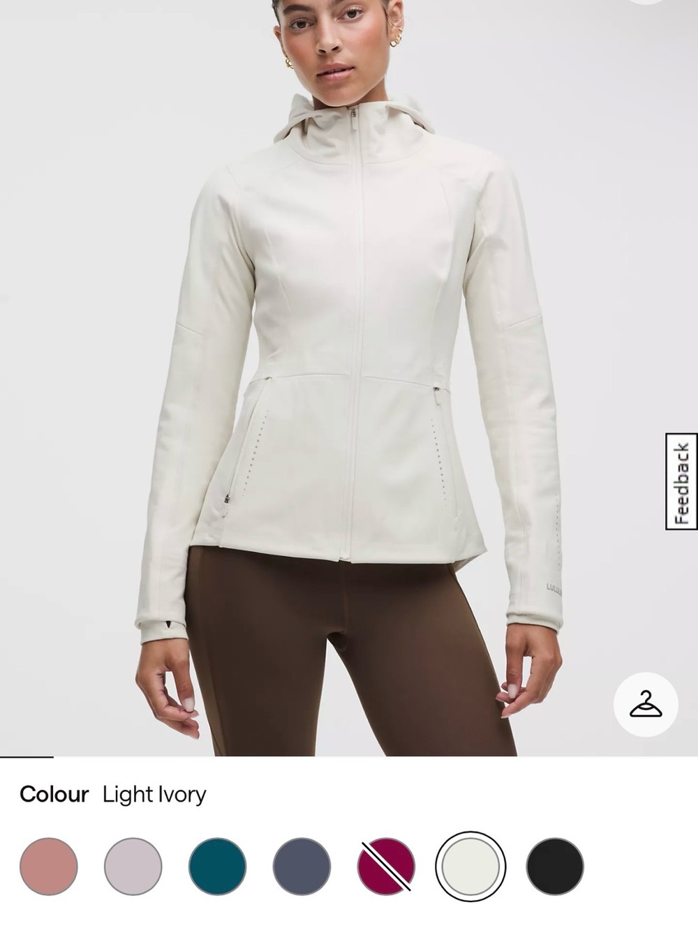 lululemon athletica Light Ivory Hooded Utility Jacket